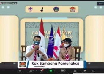 Latihan Rutin Teknik Kepramukaan Poltekkes Kemenkes Yogyakarta Diisi Materi Tentang Tenda dan Tali Temali