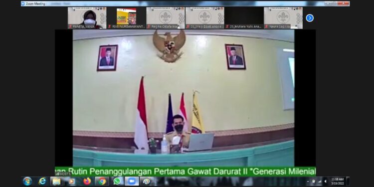 Penuh Semangat, Pramuka Poltekkes Kemenkes Yogyakarta Berlatih PPGD dan Dapur Umum secara Virtual