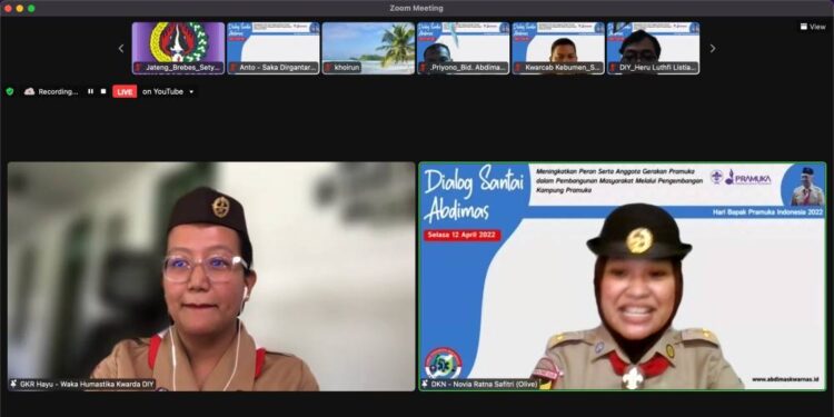 Kak GKR Hayu dan Kak Krido Menjadi Narasumber Dialog Santai Abdimas Kwarnas di Hari Bapak Pramuka Indonesia 2022