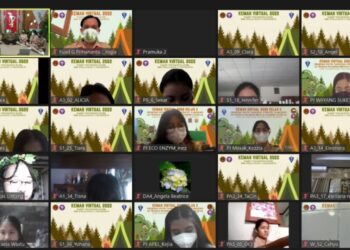 Ambalan Srikandi Pangkalan SMA Stella Duce 1 Yogyakarta Selenggarakan Kemah Virtual