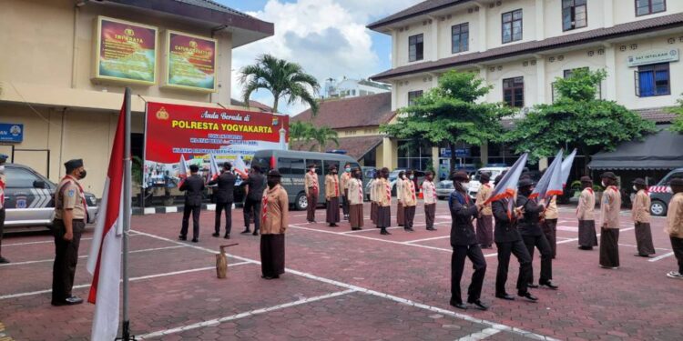 Saka Bhayangkara Kwartir Cabang Kota Yogyakarta Kukuhkan Tamu Saka
