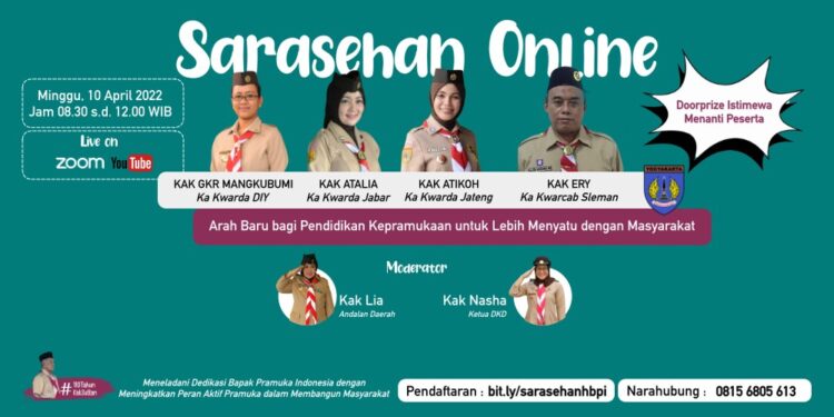 Ikuti Sarasehan Online : Arah Baru bagi Pendidikan Kepramukaan untuk Lebih Menyatu dengan Masyarakat