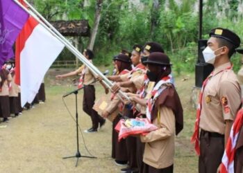 Ratusan Pramuka MAN 1 Bantul Ikuti Kemah Bakti Akhir Tahun di Buper Memorial Camp Sentolo