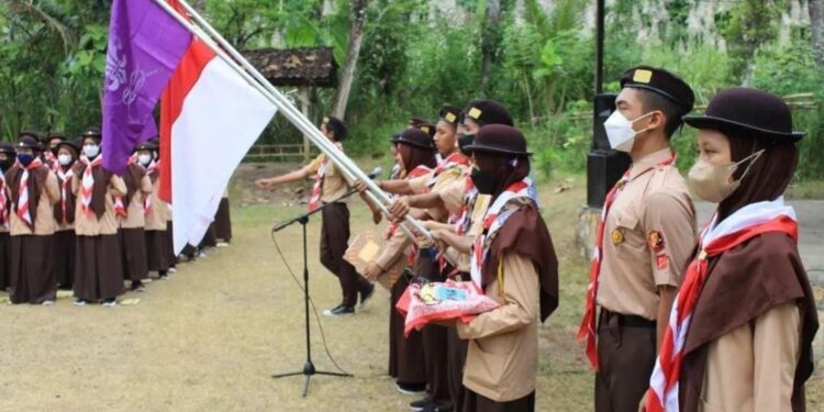 Ratusan Pramuka MAN 1 Bantul Ikuti Kemah Bakti Akhir Tahun di Buper Memorial Camp Sentolo