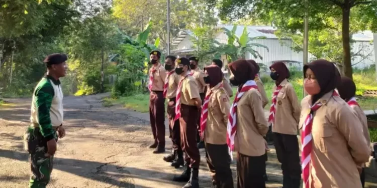 FOTO – Latihan Rutin Calon Anggota Letting V Saka Wira Kartika Kodim 0729 Bantul