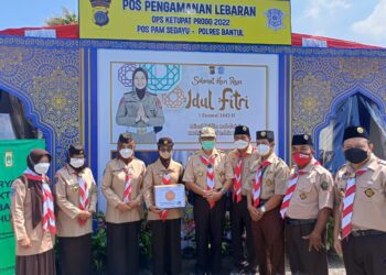 FOTO – Monitoring Karya Bakti Lebaran 2022 Kwarda DIY di Posko Sedayu, Kwarcab Bantul