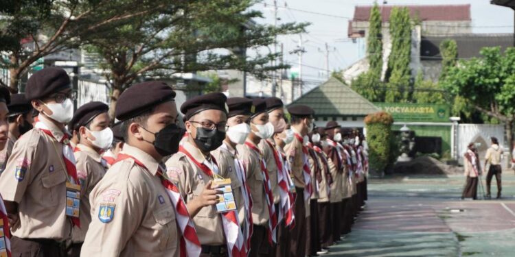 Pramuka MAN 1 Yogyakarta Gelar PTA XLVIII dan Pengganti Mahabakti Tahun 2022 Dengan Sistem Hybrid