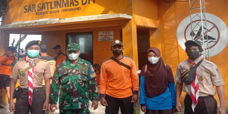 Karya Bakti Lebaran 2022, Saka Bahari Kwarcab Bantul Bantu Pos Pengamanan Di Pantai Selatan
