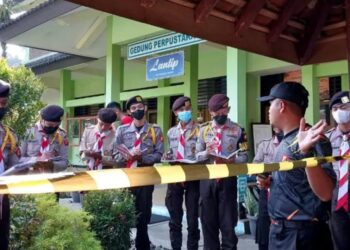 Saka Bhayangkara Seyegan Optimalkan Latihan Krida TPTKP Secara Teori dan Praktik