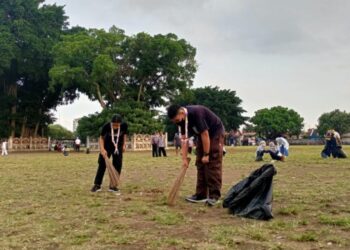 Bulan Bakti Pramuka, Kwarda DIY Berpartisipasi dalam Aksi Bersih Lingkungan di Kawasan Alun-Alun Selatan