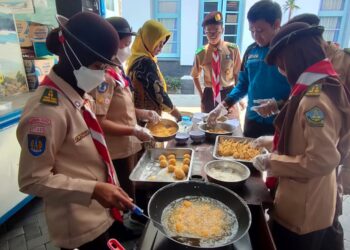 Materi Gemar Ikan dan Pembuatan Nuget Jadi Agenda Latihan Rutin Saka Bahari Kota Yogyakarta Hari Ini