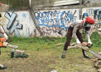 Pendalaman Krida P2BA, Saka Bhayangkara Seyegan Isi Latihan Rutin dengan Praktik Penggunaan Cainsaw