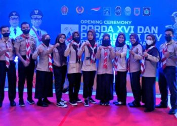 Pramuka Sleman Turut Berpartisipasi Bantu Pelaksanaan Opening Ceremony PORDA XVI dan PEPARDA III DIY