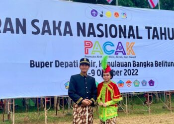 Kak Erwin dan Kak Anjar, Kenalkan Pakaian Adat Yogyakarta pada Pembukaan Peran Saka Nasional Tahun 2022