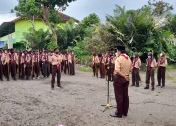 Bangkitkan Semangat, SMP Negeri 1 Turi Selenggarakan Latihan Pramuka Metode Blok