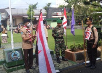 Peserta Pertapa Wiradaya 34 Tahun 2022 Kwarcab Bantul Dilepas dari Halaman Kodim 0729