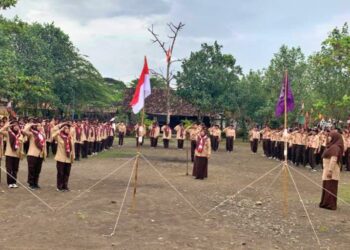 Ratusan Penggalang MTsN 7 Bantul Ikuti Perkemahan dan Latih Kepedulian Sosial