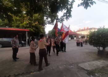 Puluhan Calon Anggota Saka Bhayangkara Depok Raya Angkatan IX Ikuti Perjalanan Tengah Malam