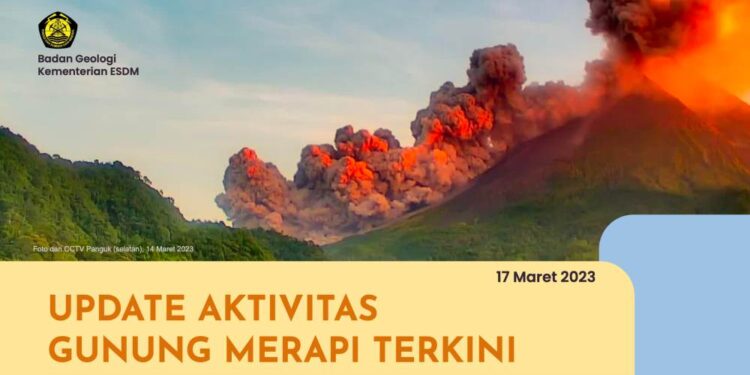 Update Aktivitas Gunung Merapi Terkini dari BPPTKG DIY Badan Geologi Kementerian ESDM – 17 Maret 2023