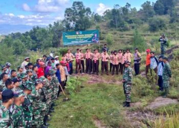 Saka Wira Kartika Gunungkidul Turut Serta dalam Agenda Penghijauan di Embung Batur Agung