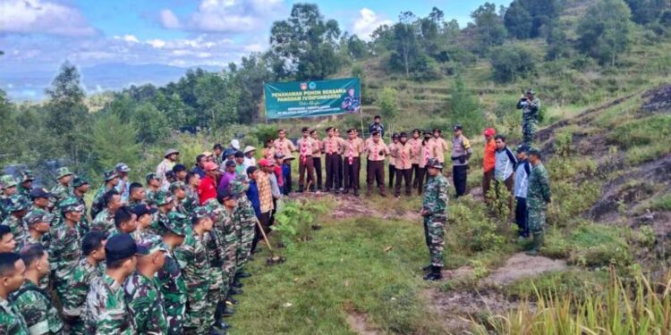 Saka Wira Kartika Gunungkidul Turut Serta dalam Agenda Penghijauan di Embung Batur Agung