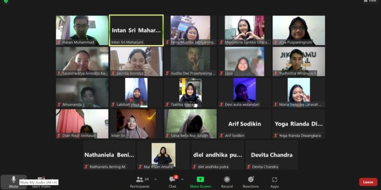 Kontingen Rainas XII Cabang Kota Yogyakarta Mengikuti Pembekalan Pertama secara Daring