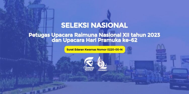 Inilah Panduan Seleksi Nasional Petugas Upacara Raimuna Nasional XII Tahun 2023 dan Peringatan Hari Pramuka ke-62