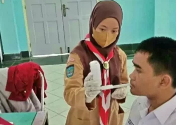 Cegah Penyakit Tidak Menular, Saka Bakti Husada bersama Puskesmas Lakukan Skrining Pelajar SMA Negeri 1 Seyegan