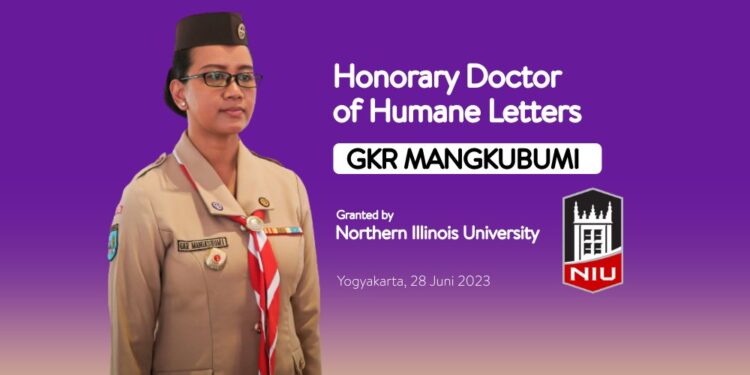 Kak GKR Mangkubumi Mendapatkan Penganugerahan Gelar Doktor Honoris Causa dari Northern Illinois University