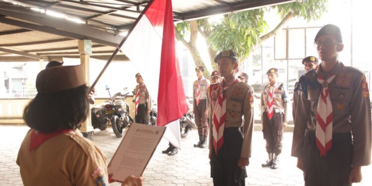 Lantik Dewan Saka Bhayangkara Seyegan Masa Bakti 2023-2025, Ini Pesan Ketua Kwarran