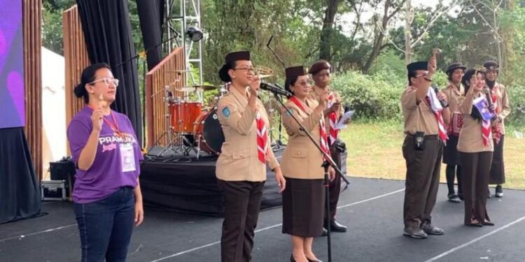 Bunyi Otor-otor Menggema di Buper Babarsari, Tanda Festival Pramuka Jogja 2023 Resmi Dibuka