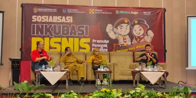 Diikuti Puluhan Penegak Pandega, Dinas Koperasi dan UKM DIY Gelar Sosialisasi Inkubasi Bisnis Rintisan Saka Wirausaha