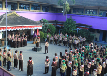 SMP Negeri 1 Godean Selenggarakan Penerimaan Anggota Penggalang Tahun 2023