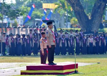 Kwarcab Bantul Selenggarakan Apel Hari Pramuka ke-62 di Lapangan Trirenggo, Suguhkan Beberapa Atraksi