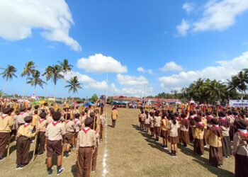 400 Pramuka Penggalang Ikuti Jambore Ranting Kwarran Temon Tahun 2023