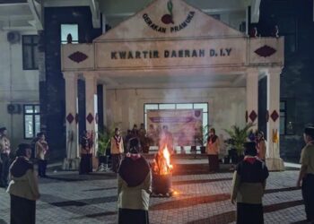 Malam Terakhir Pelaksanaan KML Kwarda DIY Tahun 2023 Diisi dengan Api Unggun dan Pentas Seni