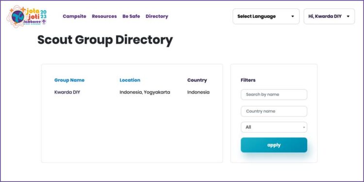 Terdaftar di Direktori JOTA-JOTI Global, Kwarda DIY Siap Berpartisipasi Aktif di Setiap Agenda