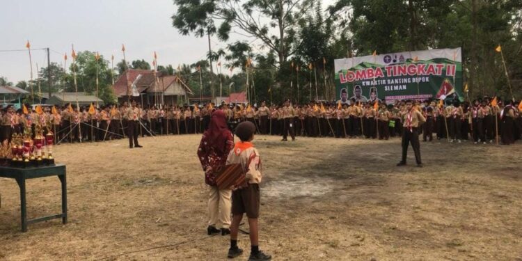 717 Penggalang Kwarran Depok Ikuti LT-II di Buper Huntap Gondang 2 Cangkringan Sleman