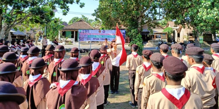 182 Pramuka MTs Negeri 1 Bantul Dilantik Menjadi Penggalang Ramu