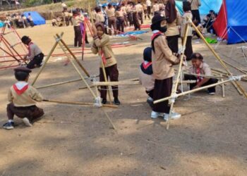 Hari Sumpah Pemuda 2023, Kwarran Patuk Selenggarakan Apel Besar dan Lomba Keterampilan Pioneering