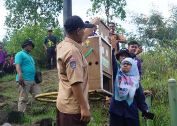 Peserta Peransaka DIY 2023 Turut Serta dalam Pelepasan Satwa di Sub Camp TNGM
