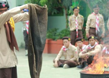 Saka Bhayangkara Seyegan Sampaikan Materi Pengetahuan dan Peralatan Damkar di MAN 1 Sleman