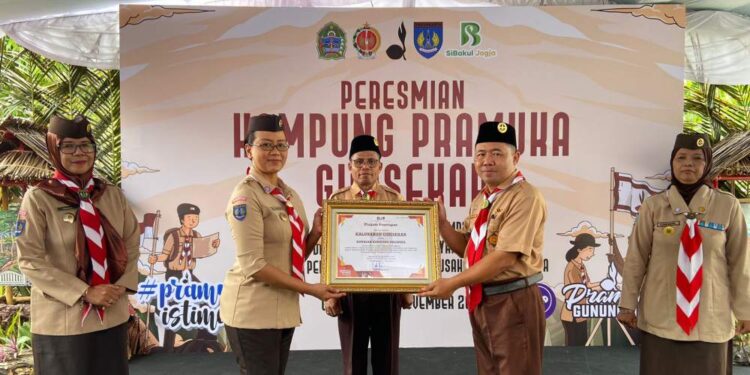 Ketua Kwarda DIY Resmikan Kampung Pramuka Girisekar, Gunungkidul