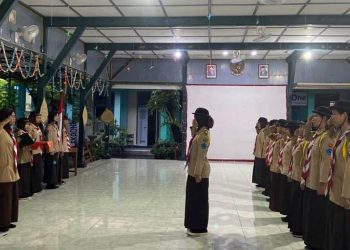 22 Anggota Ambalan Arjuna Srikandi Pangkalan SMKN 1 Yogyakarta Dilantik menjadi Penegak Laksana