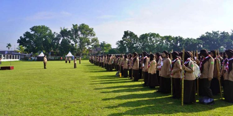 Bangkitkan Tunas Muda yang Tangguh, Terampil, dan Kreatif, Pramuka Poltekkes Kemenkes Yogyakarta Selenggarakan Latikan Tekpram
