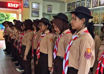 SMPN 1 Wonosari Gelar Gladian Dewan Penggalang, Diisi Materi Teknik Keterampilan Kepramukaan dan Permainan