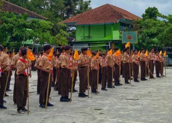 Latihan Rutin, Pramuka Matsaba Perdalam Praktik Baris Berbaris Tongkat