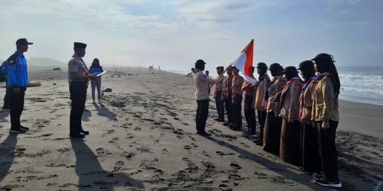 Saka Bahari Kota Yogyakarta Melaksanakan Pelantikan Anggota Angkatan ke-27 di Dermaga Tanjung Adikarto