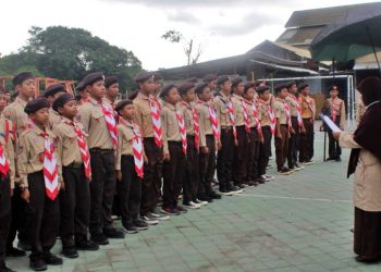 SMPIT Baitussalam Prambanan Selenggarakan Upacara Kenaikan Tingkat, Diikuti 35 Pramuka Penggalang