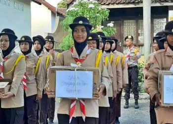 Saka Bhayangkara Kulon Progo Berbagi Takjil di Tiga Lokasi Strategis